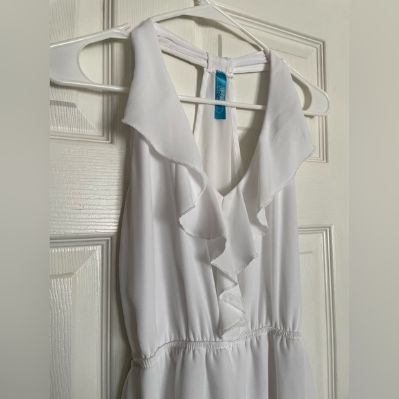 Francesca's Collections White Ruffle Mini Dress - Picture 2 of 9